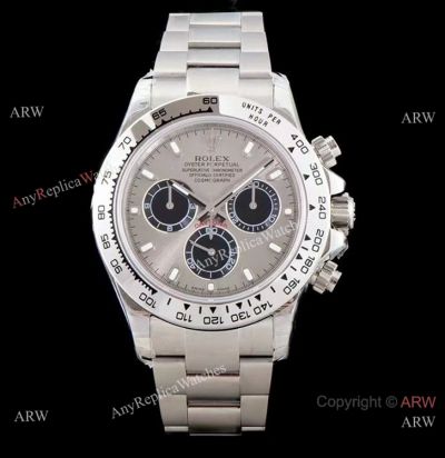 Best Replica Rolex Daytona JH Factory 4130 Gray Chronograph Dial Watch 40mm